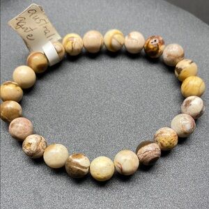 Australian Agate 8mm Stone Beaded Bracelet